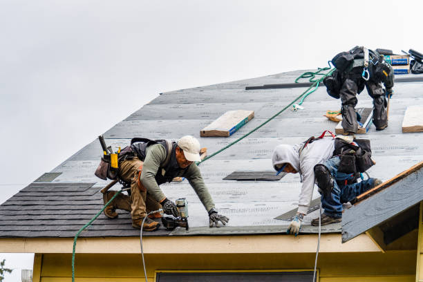 Professional Roof Replacement technician working in Needham, MA